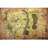 Le Hobbit: Un voyage inattendu - Poster Carte Terre du Milieu - 61 x 91 cm