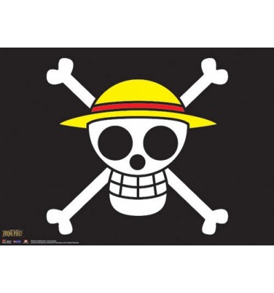 One Piece - Wallscroll Poster Drapeau Pirates Chapeau de Paille - 84 x 112 cm