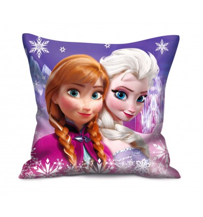 Frozen - Pink Pillow with Anna & Elsa