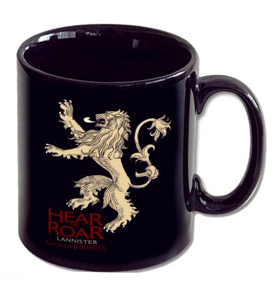 Game of Thrones - Black Ceramic Hear Me Roar Lannister Mug