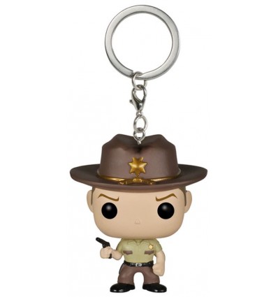 The Walking Dead - Porte-clés Mini Figurine POP Rick Grimes - 4 cm