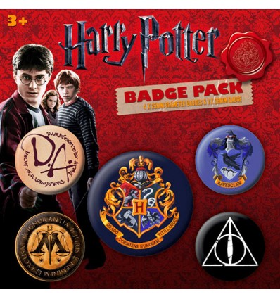Harry Potter - Pack 5 badges Poudlard