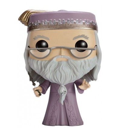 Harry Potter - Figurine POP Albus Dumbledore avec baguette - 9 cm