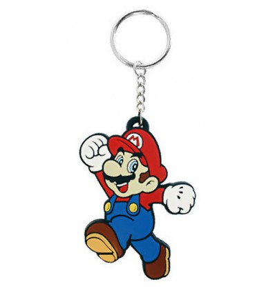 Super Mario Bros - Porte-clés caoutchouc Mario - 7 cm