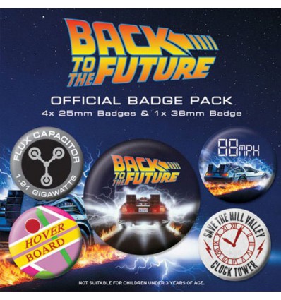 Back to the Future - DeLorean Pin Badges 5-Pack