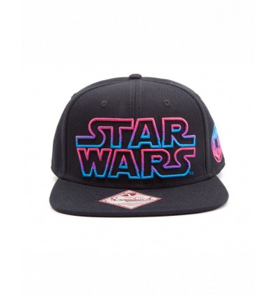 Star Wars - Casquette Hip Hop Snap Back Logo Star Wars Rose et Bleu